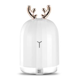 220ml Cool Mist Humidifier Ultrasonic Air Diffuser Atomizer w/7 Color Breathing Lights  Auto Off Office Home Yoga (Option: USBAirHumidifier(Deer))