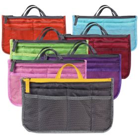 Women Lady Travel Insert Handbag Organiser Makeup Bags Toiletry Purse Liner w/Hand Strap (Option: GiftOrganizeCase(Blue))