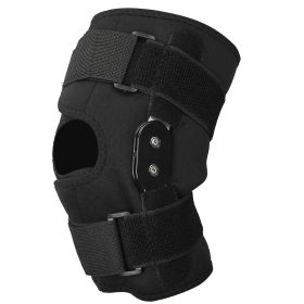Sport Knee Brace Adjustable Open Patella Knee Support Compression Knee Wrap For Running Climbing Pain Relief Recovery of Injured Knee (Option: KneeBraceSleeve(L))