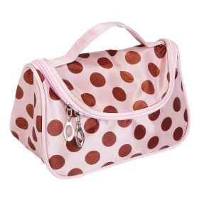 Travel Makeup Bag Portable Cosmetic Organizer with Cosmetic Mirror Waterproof Toiletry Wash Bag for Women (Option: OrganizerBag(Coffee))