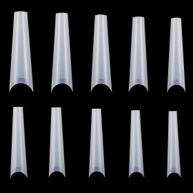 500Pcs False Nail Tips C Curve Half Cover French Nails Extra Long Fake Finger Nails For Nail Art Salons Home DIY 10 Sizes (Option: NailTips(Natural))