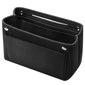 Felt Handbag Insert Organizer Purse Tote Shaper Bag in Bag Cosmetic Bag Handbag Purse Organizer (Option: HandBag(Black))