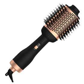 4 In 1 Hair Dryer Brush Curling Brush Hair Styler Volumizer Straightener Negative Ion Anti-frizz Hot-Air Hair Brush for All Hair Types Black White (Option: ThermalBrush(Black))